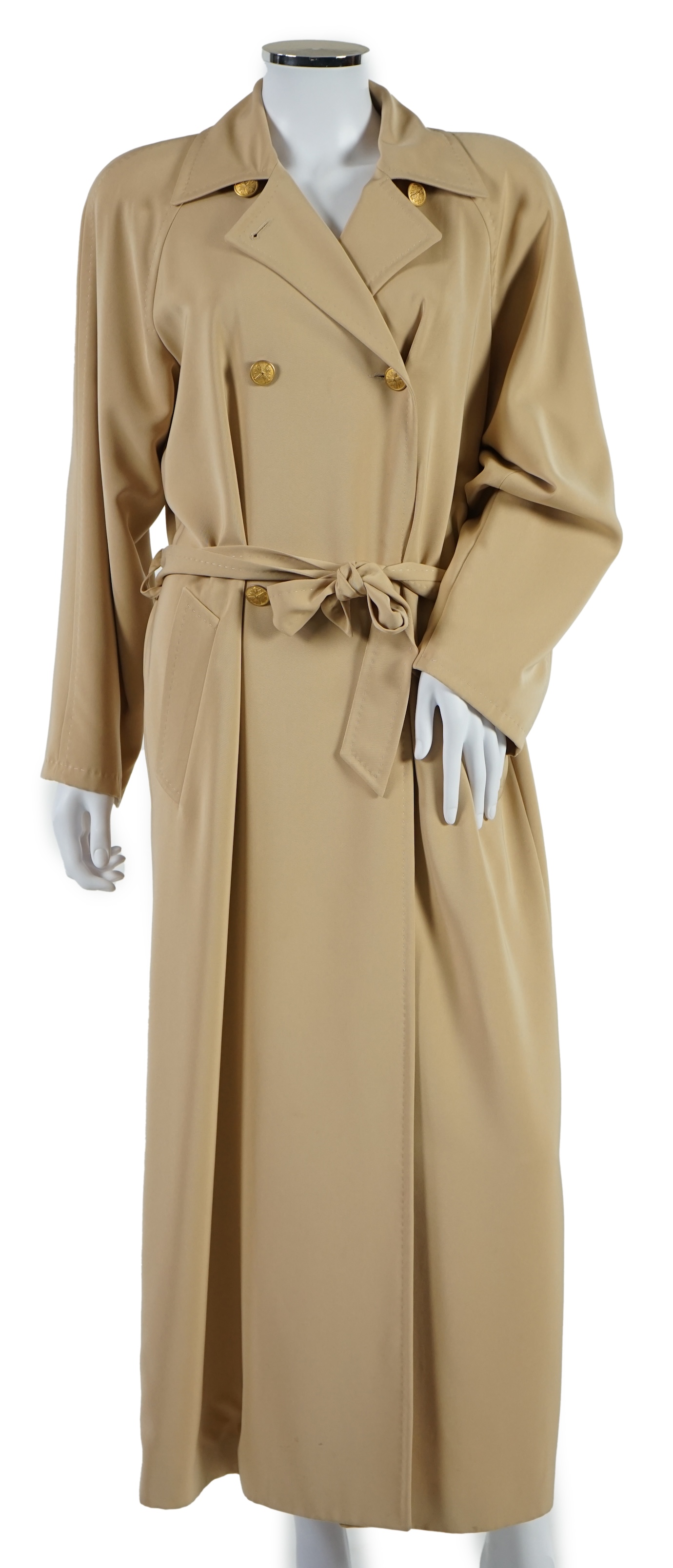 An Elegance lady's trench coat, a velvet jacket and a wool blazer. Approx sizes 14 - 16 Proceeds to Happy Paws Puppy Rescue